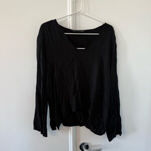 Zara Black V-Neck Top